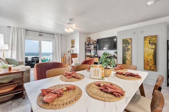 14259 Perdido Key Dr Unit 1C, Pensacola, FL 32507 - dining space with ceiling fan