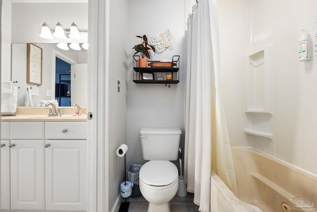 14259 Perdido Key Dr Unit 1C, Pensacola, FL 32507 - bathroom featuring shower / tub combo, vanity, and toilet