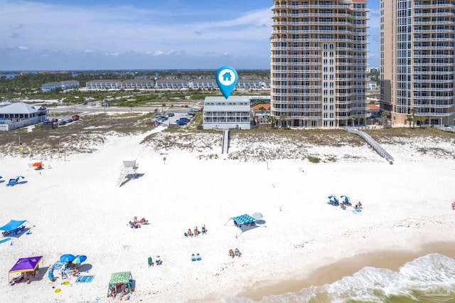 14259 Perdido Key Dr Unit 1C, Pensacola, FL 32507 - drone / aerial view featuring a view of the beach and a water view