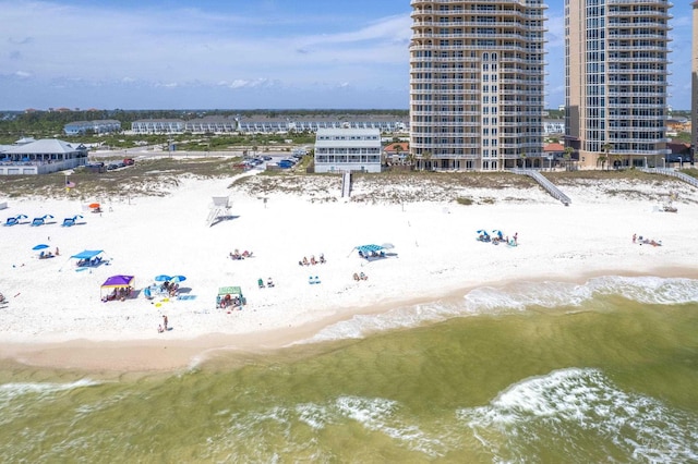 14259 Perdido Key Dr Unit 1C, Pensacola, FL 32507 - drone / aerial view featuring a water view and a view of the beach