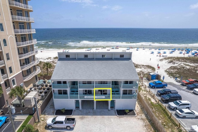 14259 Perdido Key Dr Unit 1C, Pensacola, FL 32507 - drone / aerial view featuring a beach view and a water view
