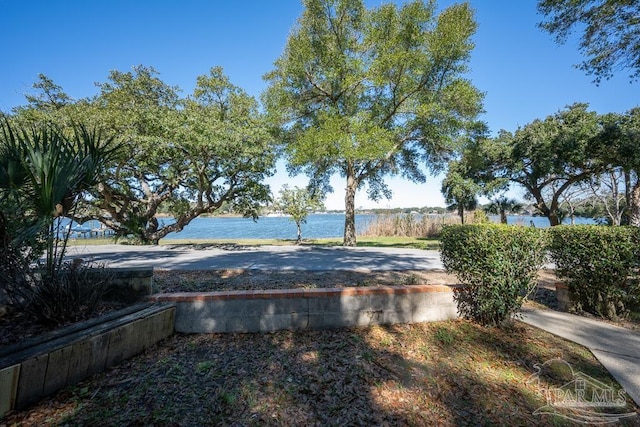 view of pool featuring a water view