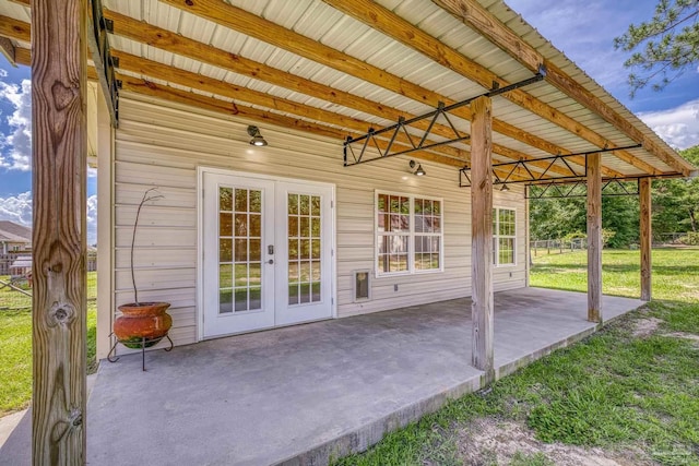 8114 Silver Maple Dr, Milton, FL 32583 - view of patio featuring french doors