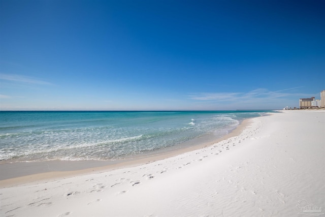 water view featuring a beach view