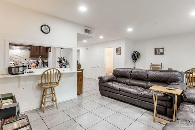 8140 Lillian Hwy, Pensacola, FL 32506 - living area with light tile patterned floors and recessed lighting