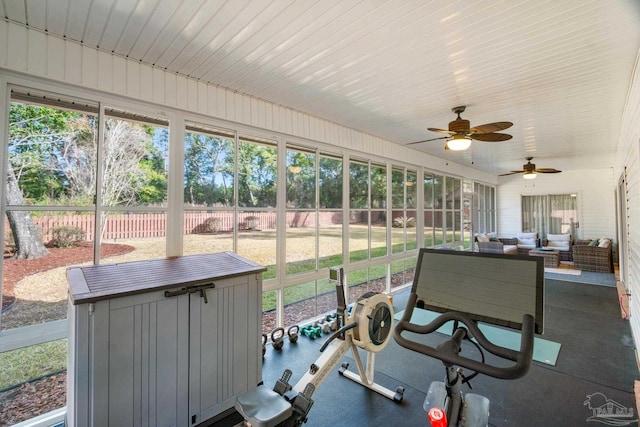 view of sunroom / solarium