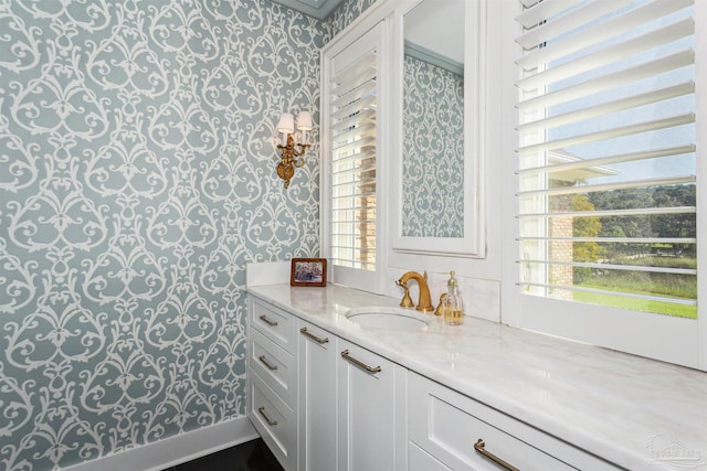 bathroom featuring vanity