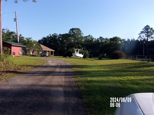 view of road