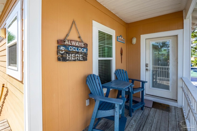 view of doorway to property