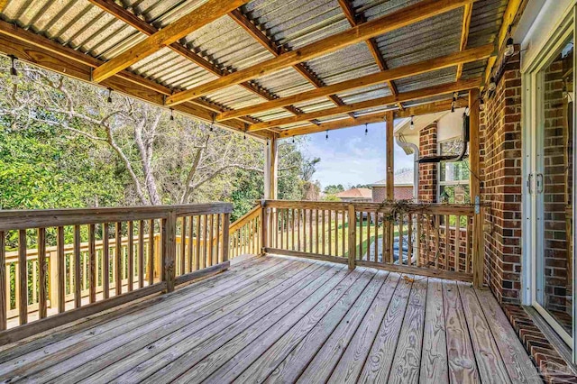 view of wooden terrace