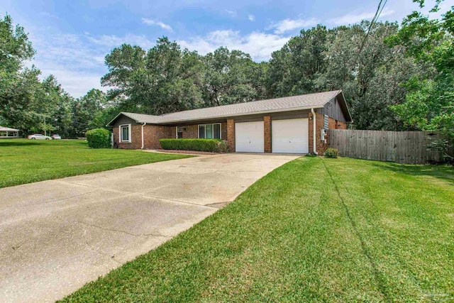 8818 Klondike Rd, Pensacola, FL 32526 - ranch-style home featuring a garage, brick siding, and concrete driveway