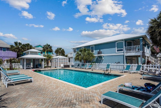 view of pool with a patio area