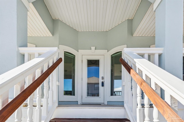 view of doorway to property