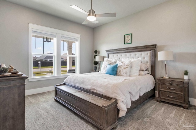 2420 Meeting St, Cantonment, FL 32533 - bedroom with carpet flooring, baseboards, and a ceiling fan