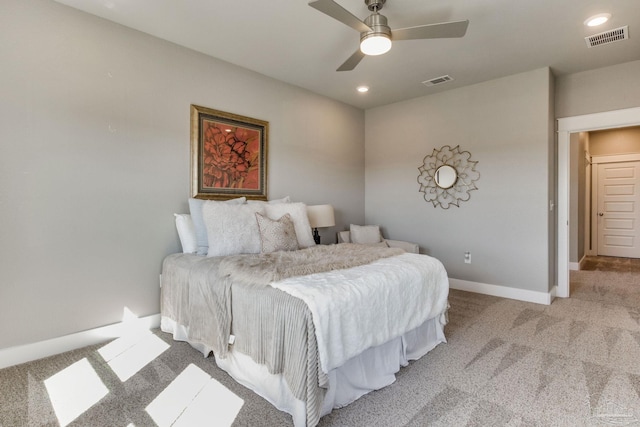 2420 Meeting St, Cantonment, FL 32533 - bedroom featuring visible vents, baseboards, recessed lighting, and carpet flooring