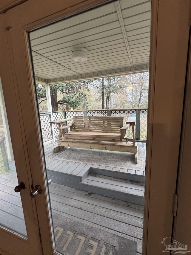 view of wooden deck