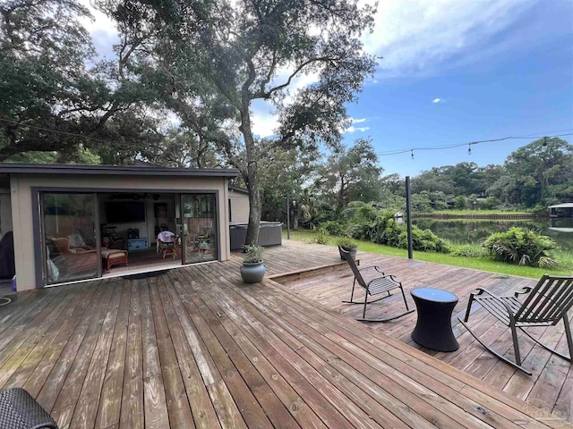 view of wooden terrace