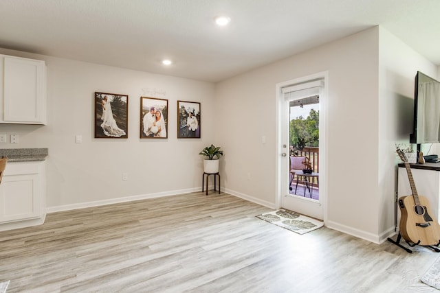 3488 Fallschase Blvd, Pensacola, FL 32526 - doorway featuring light wood finished floors, recessed lighting, and baseboards