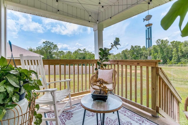 3488 Fallschase Blvd, Pensacola, FL 32526 - wooden terrace with view of wooded area