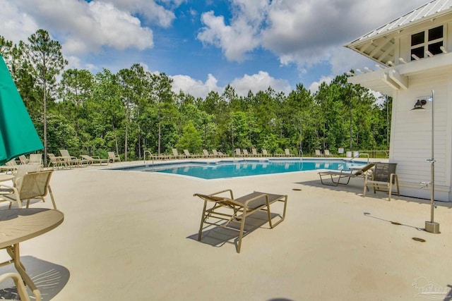 3488 Fallschase Blvd, Pensacola, FL 32526 - community pool with a patio area and view of wooded area