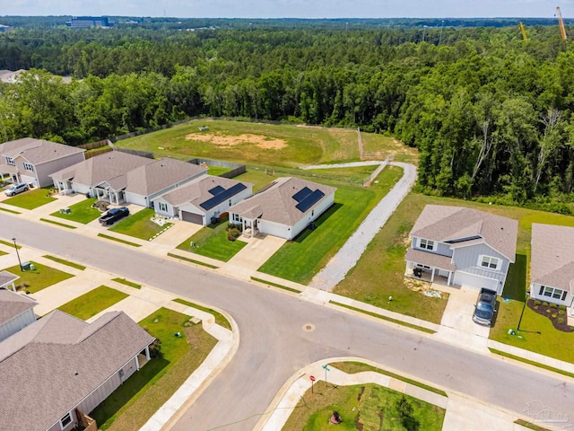 3488 Fallschase Blvd, Pensacola, FL 32526 - aerial perspective of suburban area with a heavily wooded area