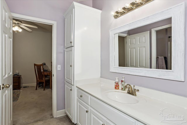 2520 Abbie Elizabeth Ct, Gulf Breeze, FL 32563 - bathroom featuring vanity and a ceiling fan