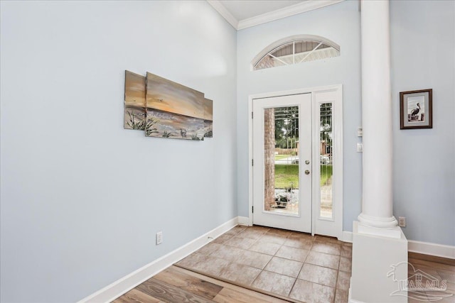 2520 Abbie Elizabeth Ct, Gulf Breeze, FL 32563 - entrance foyer with crown molding and ornate columns