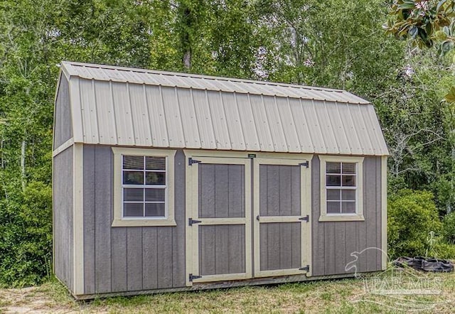 view of shed