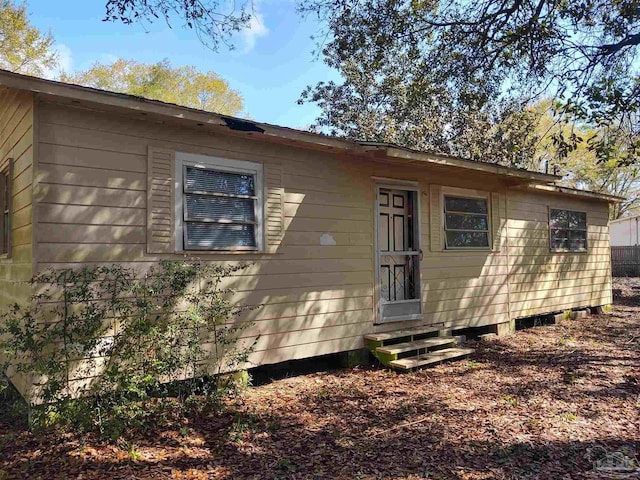 exterior space with entry steps