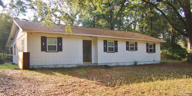 view of single story home