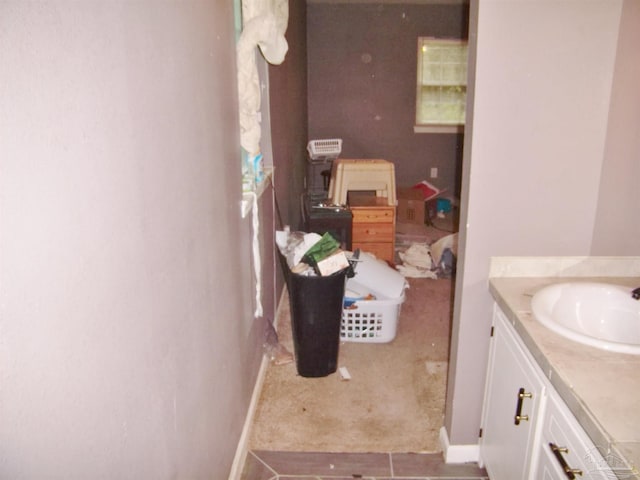 bathroom with vanity