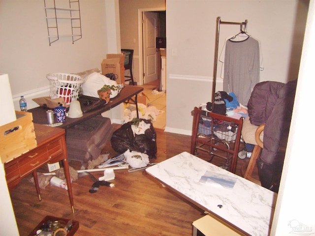 interior space with wood-type flooring