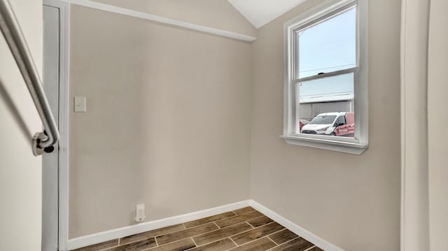 interior space featuring lofted ceiling