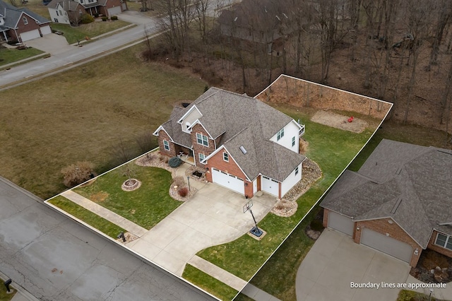 birds eye view of property