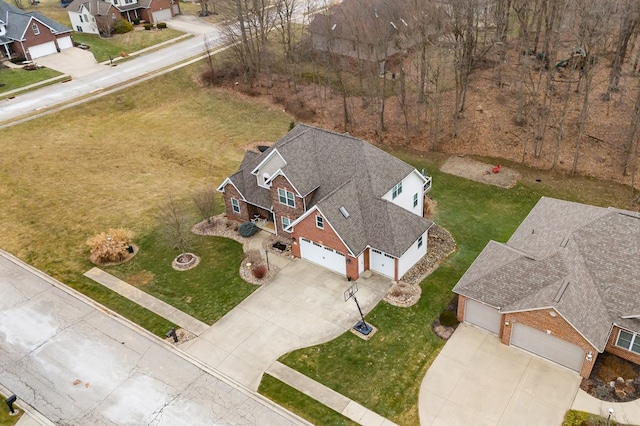 drone / aerial view featuring a residential view