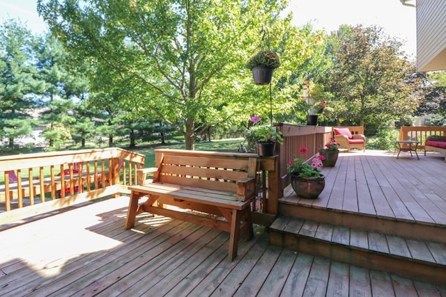 view of wooden deck