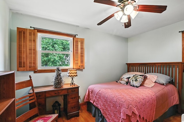 155 W Smiley Ave, Shelby, OH 44875 - bedroom with wood finished floors and a ceiling fan