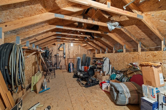 view of attic