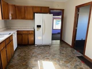 kitchen with white appliances