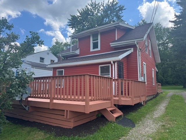 3 Eastlawn Ave, Mansfield, OH 44905 - rear view of house featuring a wooden deck