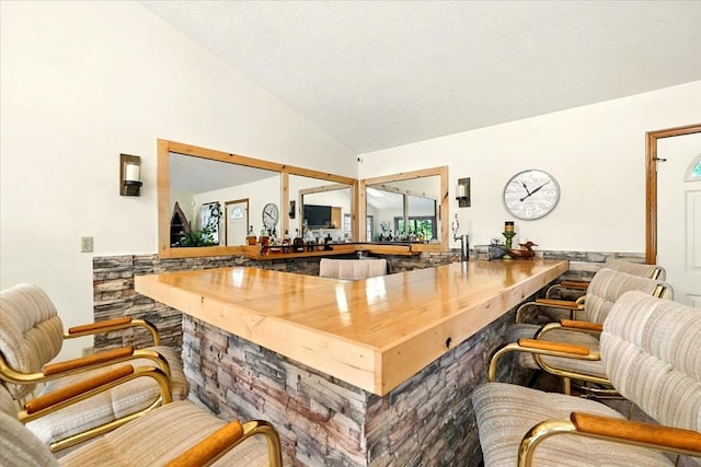 415 Lakeshore Rd, Ashland, OH 44805 - bar area featuring vaulted ceiling