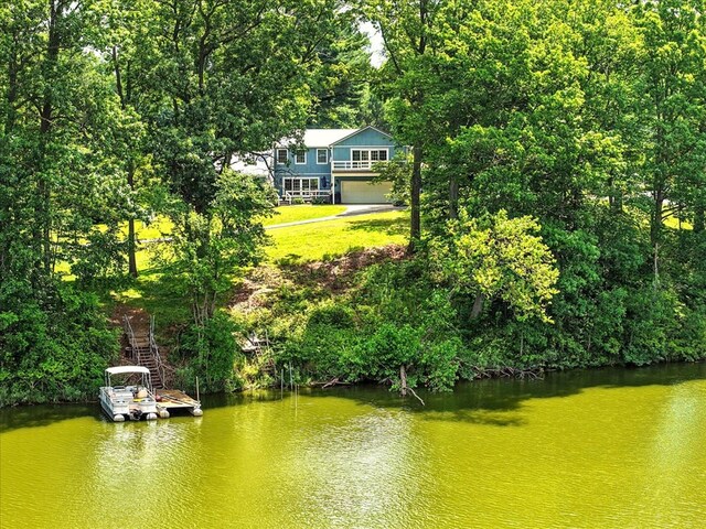 415 Lakeshore Rd, Ashland, OH 44805 - dock featuring stairs and a water view