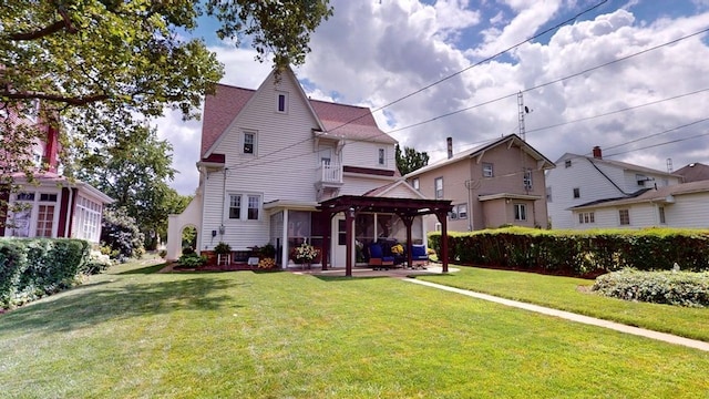 528 Maplewood St, Willard, OH 44890 - back of house with a gazebo, a yard, and a patio