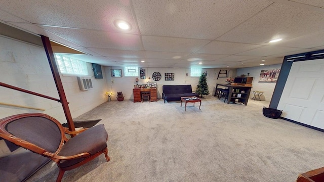 528 Maplewood St, Willard, OH 44890 - carpeted living room with a paneled ceiling