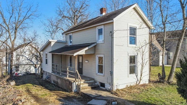 view of front of property with covered porch