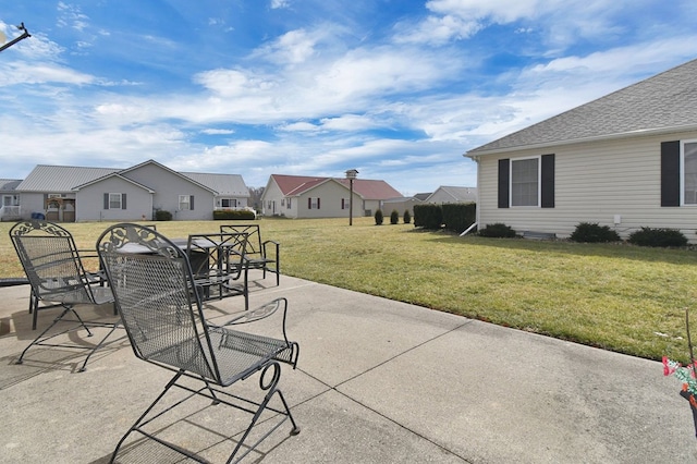 view of patio / terrace with a residential view