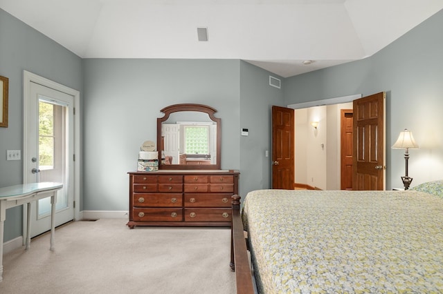 640 Running Brook Way, Mansfield, OH 44903 - bedroom featuring vaulted ceiling, light carpet, multiple windows, and baseboards