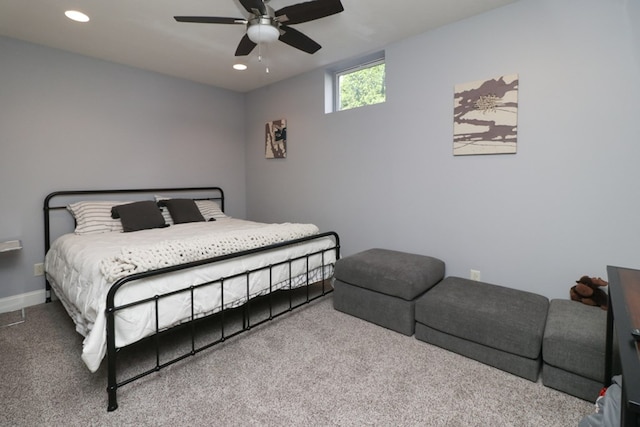 122 Woodside Blvd, Lexington, OH 44904 - carpeted bedroom featuring recessed lighting and a ceiling fan