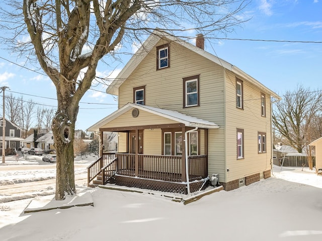 view of front of home with a porch