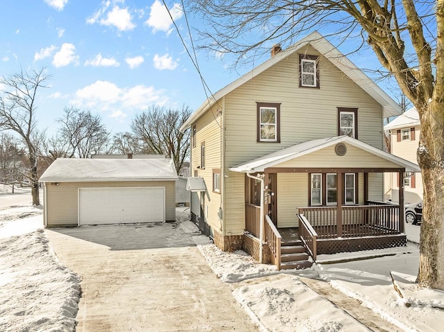 view of property with covered porch